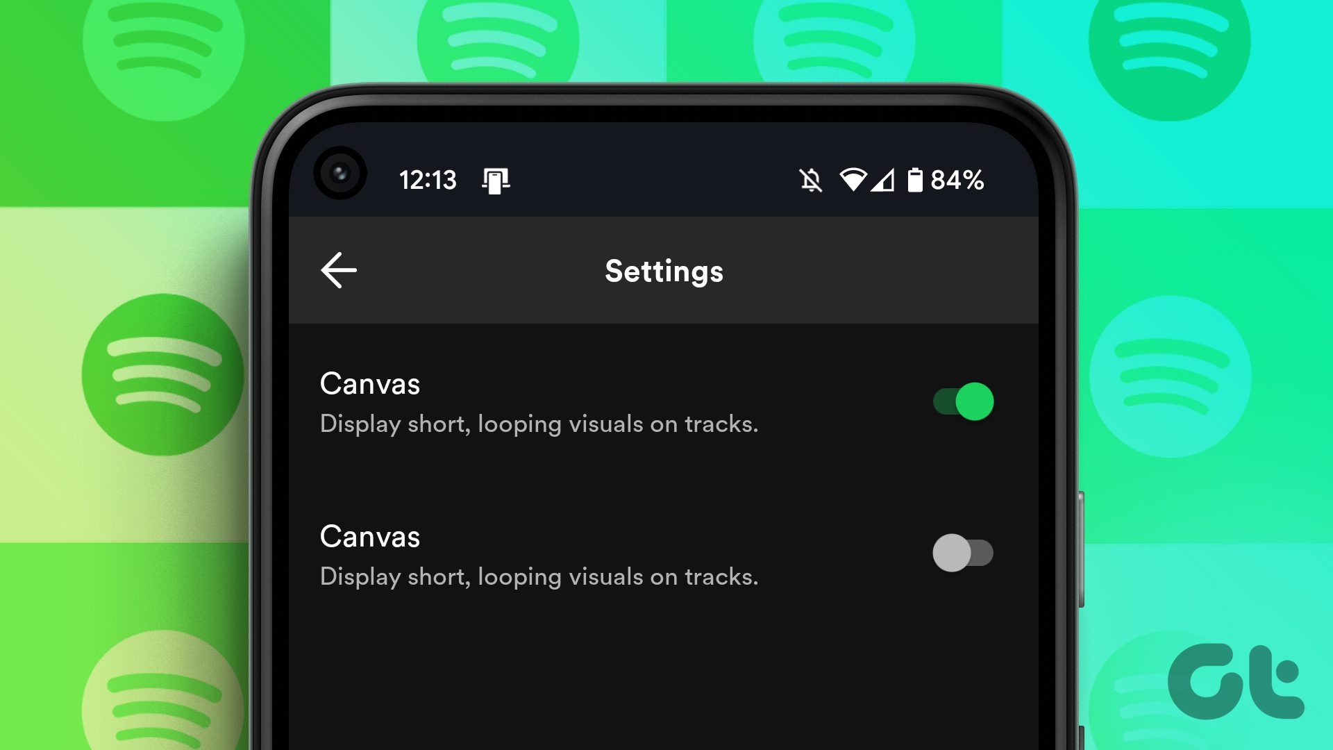 Turn On or Off Canvas on Spotify