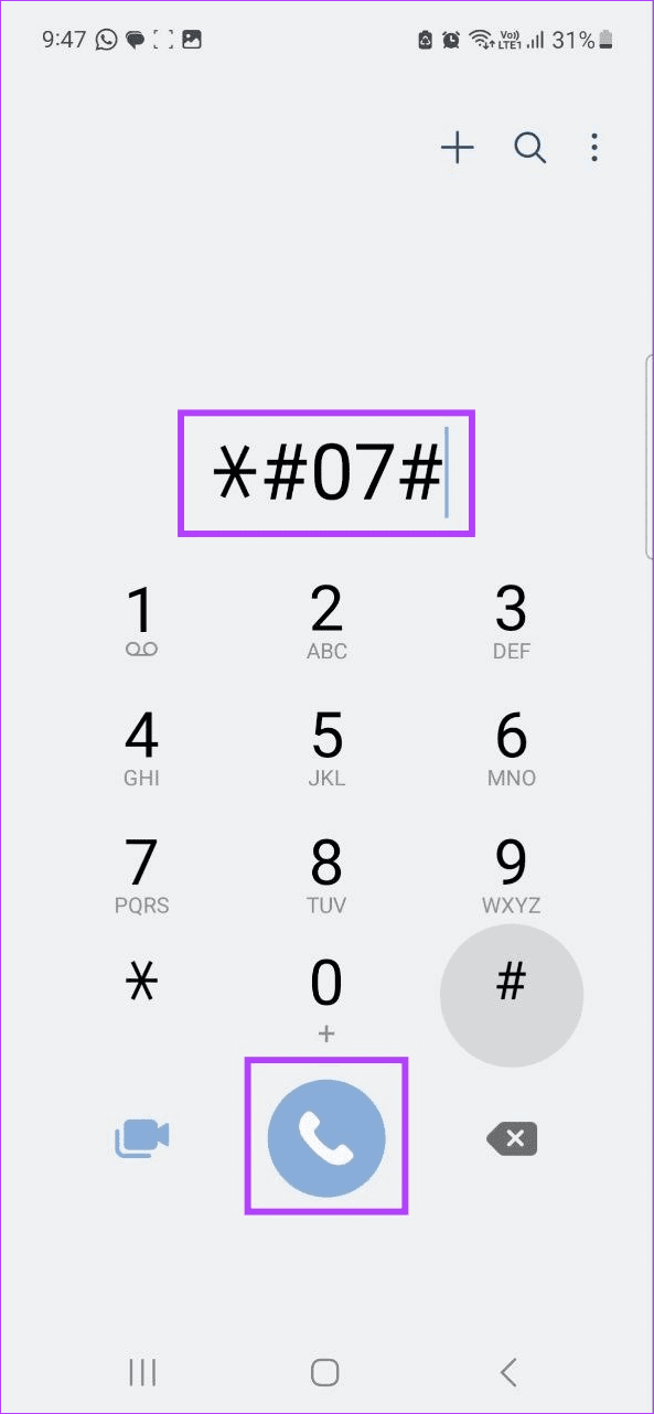 Use Phone’s Dialer to check the SAR value