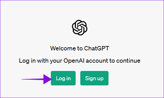 log in to ChatGPT